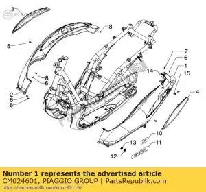 Piaggio Group CM024601 parte posterior del cuerpo lado izquierdo - Lado inferior