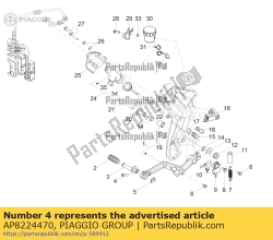 Aprilia AP8224470, Binnenzeskantschroef m6x20, OEM: Aprilia AP8224470