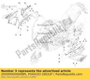 Piaggio Group 2H000060000BM stroomlijnkappen sluiten - Onderkant