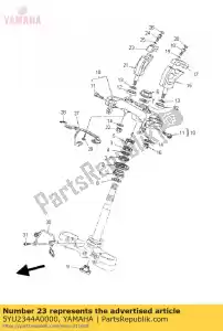 yamaha 5YU2344A0000 suporte, alça superior 1 - Lado inferior