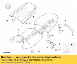 Here you can order the footrest plate, rear left - ferro           from BMW, with part number 46717669761: