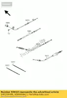 540100088, Kawasaki, cable inverso kawasaki kfx450r 450 , Nuevo