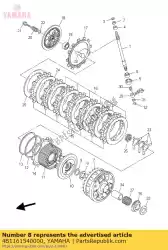 Ici, vous pouvez commander le plaque, poussée 1 auprès de Yamaha , avec le numéro de pièce 4B1161540000: