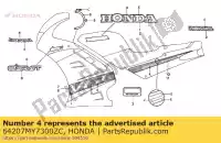 64207MY7300ZC, Honda, merk, voorruit (###) * type3 * (type3) honda vfr 750 1992 1993, Nieuw