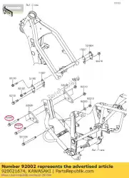 Here you can order the bolt,10x90 from Kawasaki, with part number 920021674: