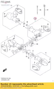 Suzuki 3560408JB0 gruppo lampada posteriore - Il fondo