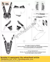 78908092100, KTM, stick.set forcellone / forcella fac.ed ktm sx 450 2014, Nuovo