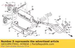 Tutaj możesz zamówić t? Umik komp. Od Honda , z numerem części 18310MCT942: