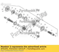 849295, Piaggio Group, 2 ° engranaje de piñón z = 17 aprilia  dorsoduro shiver zd4rab00, zd4rad00 zd4rag00 zd4sm000, zd4sma00, zd4smc00, zd4smc01 750 2007 2008 2009 2010 2011 2012 2013 2014 2015 2016, Nuevo