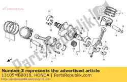 Aqui você pode pedir o pistão, rr. (padrão) em Honda , com o número da peça 13105MBB010: