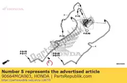 Aqui você pode pedir o braçadeira, tubo de freio (7,0x2) em Honda , com o número da peça 90664MCA003: