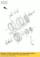 131871075, Kawasaki, bediening met plaatkoppeling zx400-l1 kawasaki zxr 400 1991 1992 1993 1994 1995 1997 1998 1999, Nieuw