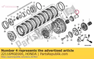 honda 22116MGE000 guide, clutch outer - Bottom side