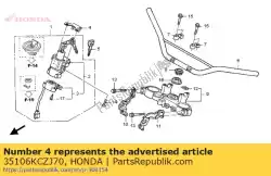 Ici, vous pouvez commander le couvercle, interrupteur combiné auprès de Honda , avec le numéro de pièce 35106KCZJ70: