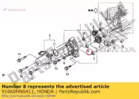 91060HN0A11, Honda, rodamiento, bola radial, 626zz honda  trx 350 420 450 500 520 2000 2001 2002 2003 2004 2005 2006 2010 2011 2012 2013 2017 2018 2019 2020, Nuevo