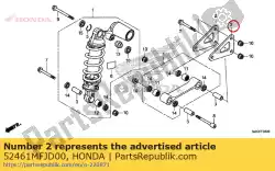 Aquí puede pedir placa, brazo amortiguador de Honda , con el número de pieza 52461MFJD00: