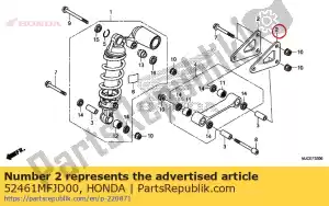 Honda 52461MFJD00 plate, cushion arm - Bottom side