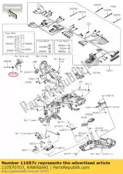 Qui puoi ordinare 01 staffa, relè da Kawasaki , con numero parte 110570703: