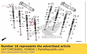 Honda 14771MCW000 retenue, ressort de soupape - La partie au fond