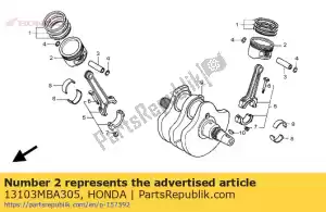 honda 13103MBA305 pistão (0,50) - Lado inferior