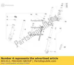 Aquí puede pedir anillo de junta de Piaggio Group , con el número de pieza 601412: