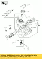 510230016, Kawasaki, tap-assy, ??combustível kawasaki kx kxf 250, Novo