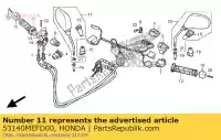 53140MEFD00, Honda, poignée comp., accélérateur honda fjs nss sh 250 300 400 600 2006 2007 2008 2009 2010 2011 2012 2013, Nouveau