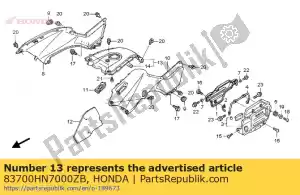 Honda 83700HN7000ZB tampa, parte superior do tanque de combustível * r232 * (r232 vermelho patriota) - Lado inferior