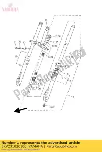 yamaha 3RV231020100 ensemble de fourche avant (l.h) - La partie au fond