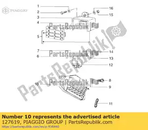 Piaggio Group 127619 clamp board - Bottom side