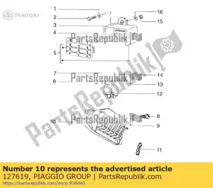 Piaggio Group 127619 deska zaciskowa - Dół