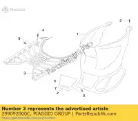 299092000C, Piaggio Group, Apoio para os pés gilera stalk stalker 50 1998 2005 2007 2008, Novo