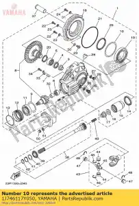 yamaha 1J746117Y050 spessore, corona dentata (0,50 t) - Il fondo