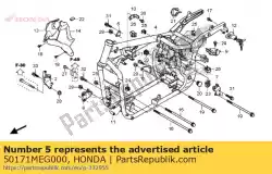 Aqui você pode pedir o suporte, r. Rr. Gancho do motor superior em Honda , com o número da peça 50171MEG000: