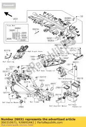 Here you can order the harness,main from Kawasaki, with part number 260310671: