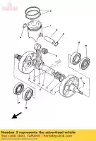 56A116013000, Yamaha, jeu de segments de piston (3e o / s) yamaha yz yzlc 250, Nouveau