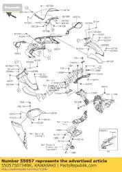 Here you can order the cowling,upp,g. B. Green from Kawasaki, with part number 55057507340R: