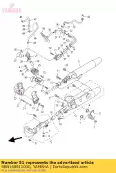 Aquí puede pedir manguera, curva 1 de Yamaha , con el número de pieza 5BN148811000: