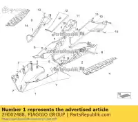 2H002488, Piaggio Group, painel inferior, preto aprilia zd4kla00 50 2018 2019 2020 2021 2022, Novo