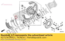 Aqui você pode pedir o aba, pneu (cst) em Honda , com o número da peça 42713K28921: