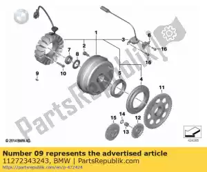 bmw 11272343243 llave de woodruff - Lado inferior