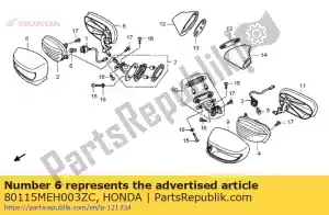 Honda 80115MEH003ZC cobrir comp., r. espelho * r - Lado inferior