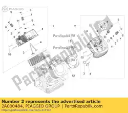 Here you can order the lh head assy with valve from Piaggio Group, with part number 2A000484: