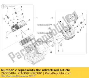 Piaggio Group 2A000484 lh head assy with valve - Bottom side