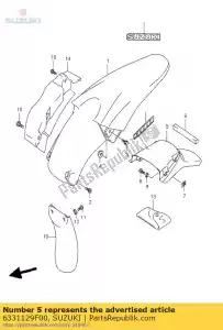 Suzuki 6331129F00 extension, arrière - La partie au fond