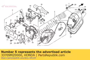 honda 33709MZ0000 verpakking, achterlicht - Onderkant