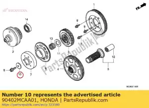 honda 90402MCAA01 washer, 12.2x39x4 - Bottom side