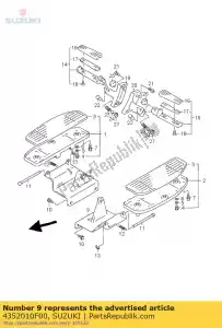 suzuki 4352010F00 bracket,fr.ftr. - Bottom side