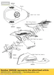 Qui puoi ordinare mark, lwr cowl., kawasaki da Kawasaki , con numero parte 560541345: