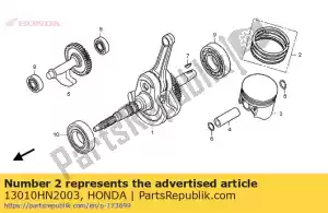 Honda 13010HN2003 ring set, piston (std.) - Bottom side